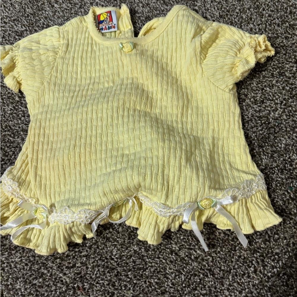 Yellow Kids Ruffled Top